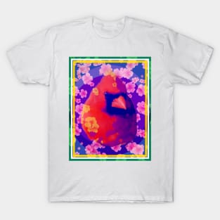 Birds on Midnight Flowers T-Shirt